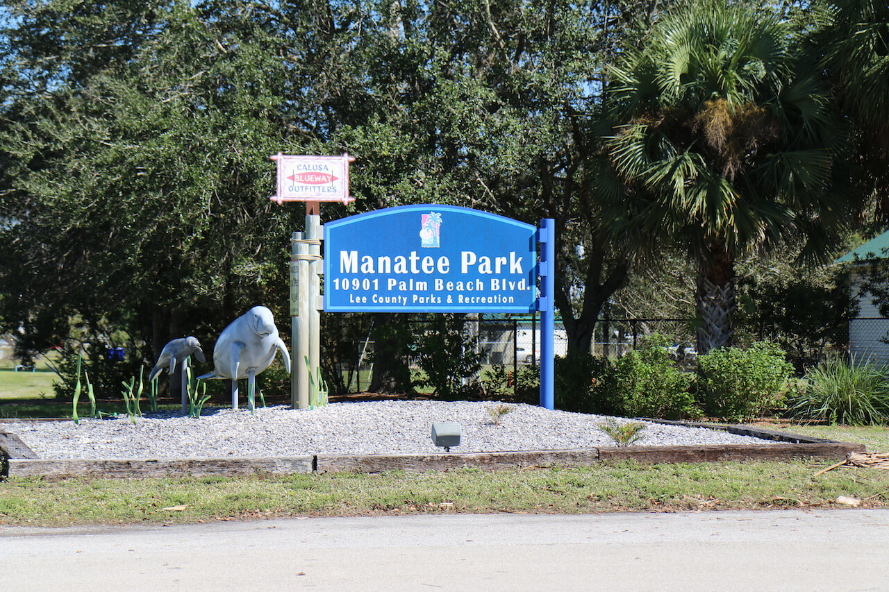 Manatee Park entrance fort myers fl
